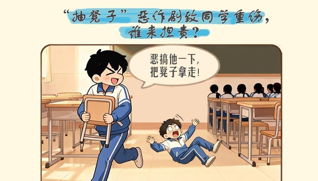“抽凳子”惡作劇致同學(xué)重傷，后果很?chē)?yán)重！